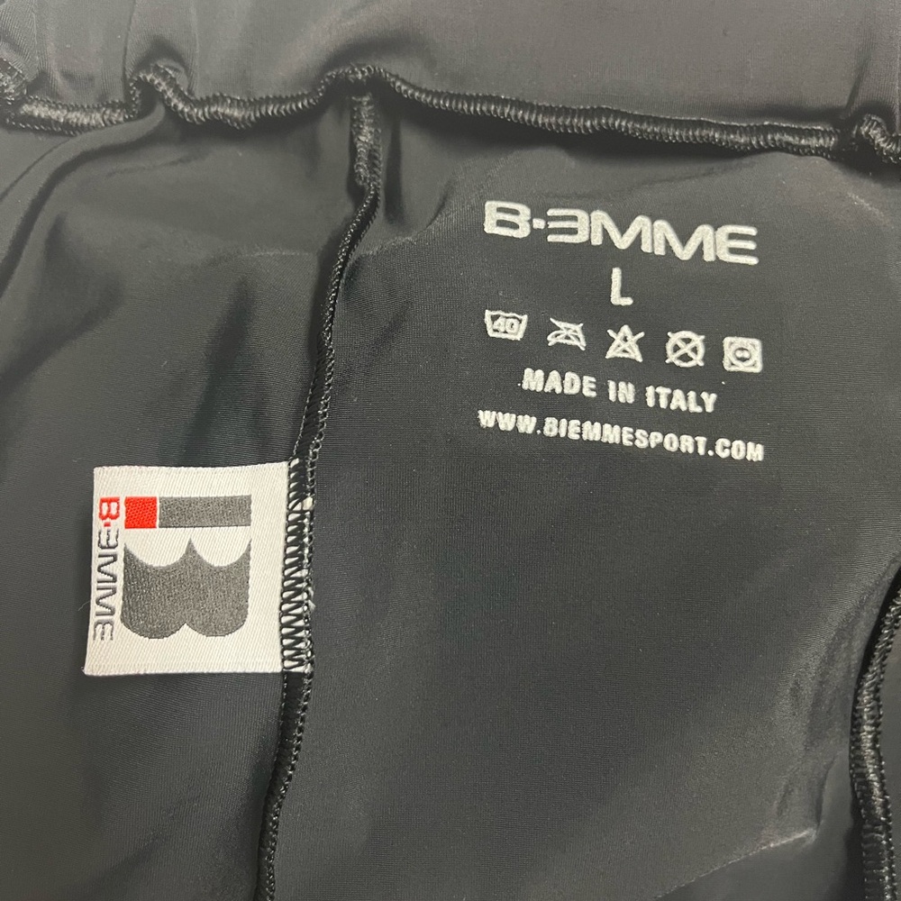Black Bike Shorts with Padded Liner and Elastic Waistband - Picture 5 of 7